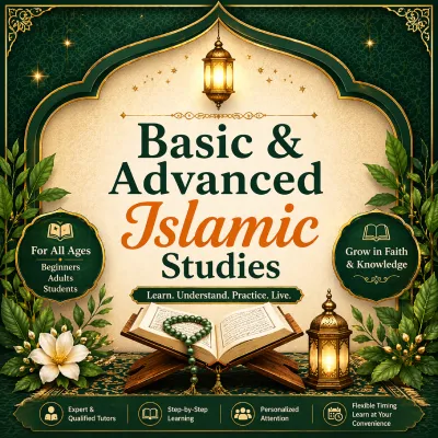 Online Islamic education course covering beginner to advanced Islamic studies curriculum